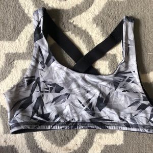 Reversible black/grey sports bra.